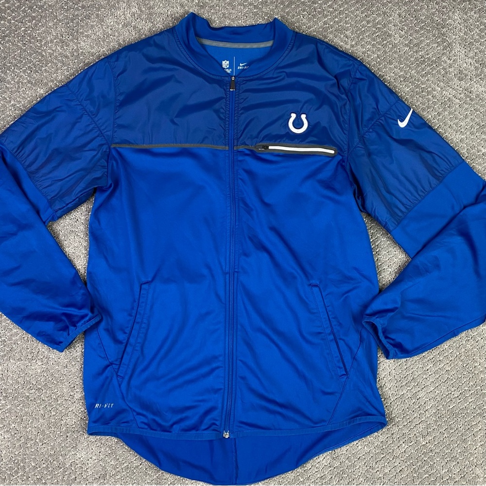 Nike On Field Indianapolis Colts Jacket Full Zip Men's Medium NFL Football